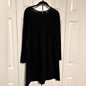 Tommy Hilfiger size 12 little black dress with lace sleeves